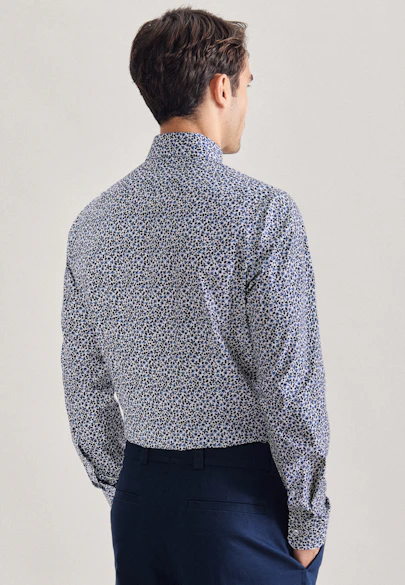 X-Slim Business shirt Print in Dark Blue |  Seidensticker Onlineshop