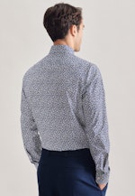 X-Slim Business Hemd Druck in Dunkelblau |  Seidensticker Onlineshop