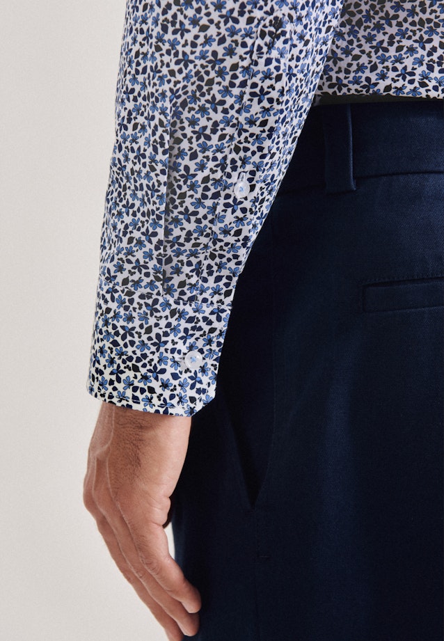 X-Slim Business Hemd Druck in Dunkelblau |  Seidensticker Onlineshop