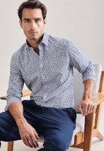 X-Slim Business Hemd Druck in Dunkelblau |  Seidensticker Onlineshop