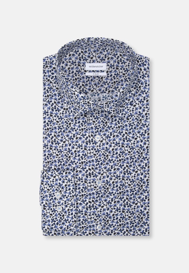 X-Slim Business Hemd Druck in Dunkelblau |  Seidensticker Onlineshop