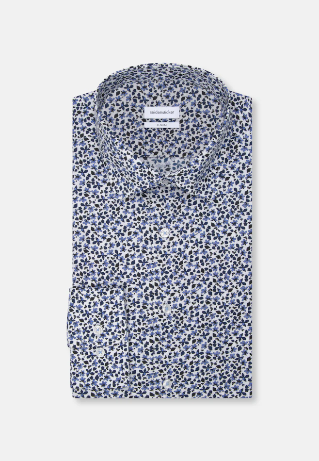 X-Slim Business shirt Print in Dark Blue | Seidensticker online shop