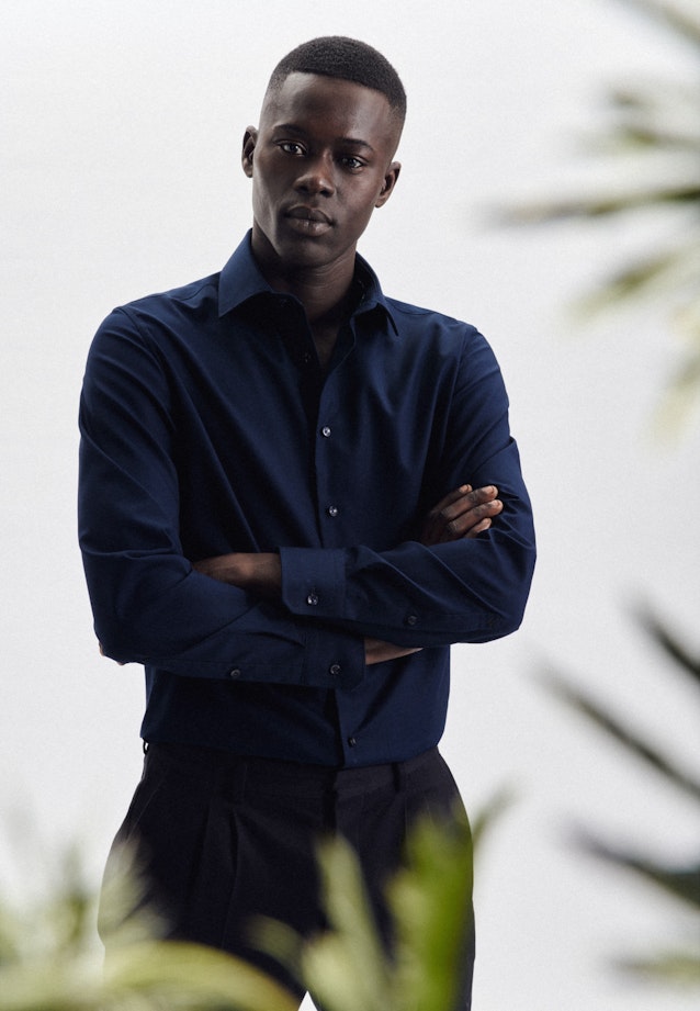 X-Slim Business shirt Uni in Dark Blue |  Seidensticker Onlineshop