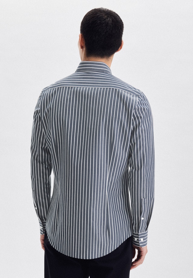 Easy-iron Poplin Business Shirt in Slim with Kent-Collar in Dark Blue |  Seidensticker Onlineshop