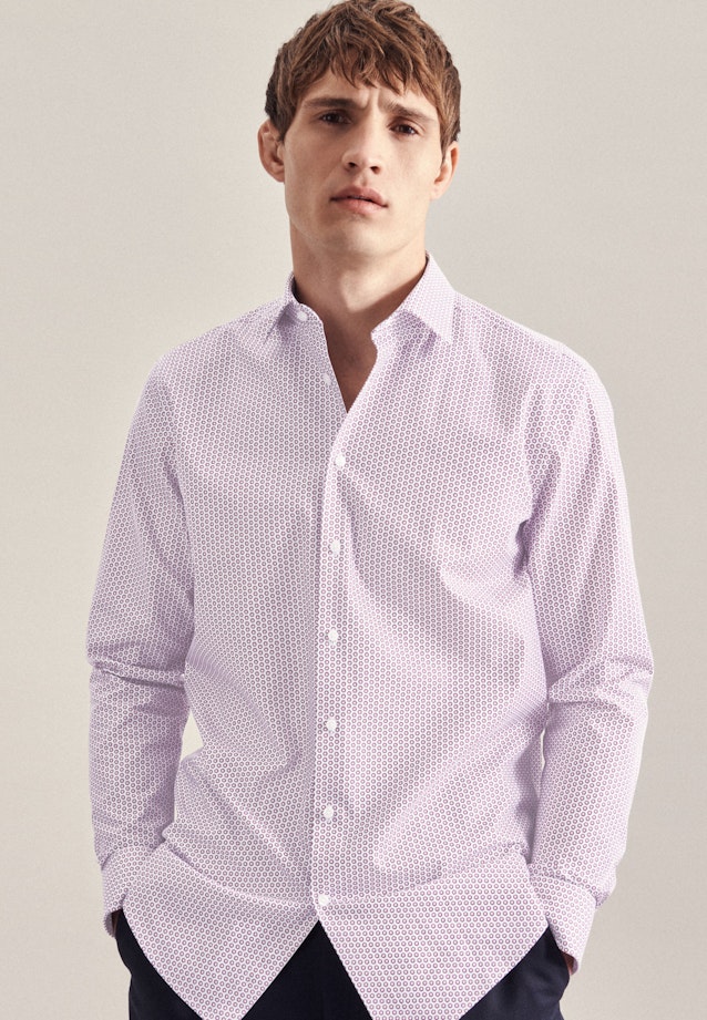 Regular Business shirt Print in Red |  Seidensticker Onlineshop