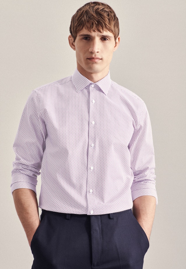 Regular Business shirt Print in Red |  Seidensticker Onlineshop