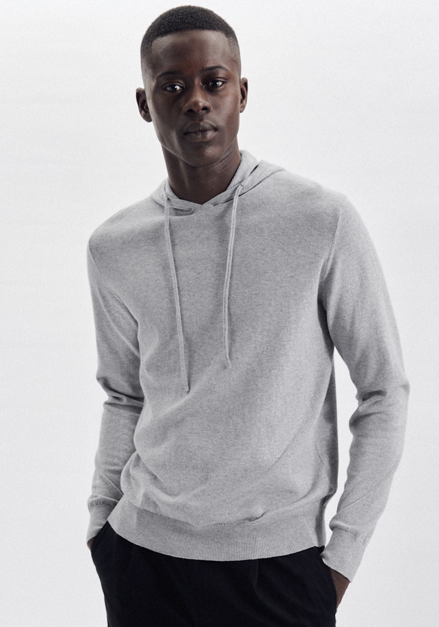 Hood Pullover Uni in Grey | Seidensticker Onlineshop