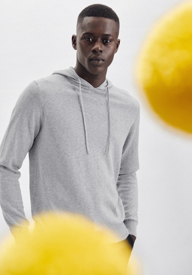 Hood Pullover Uni in Grey | Seidensticker Onlineshop