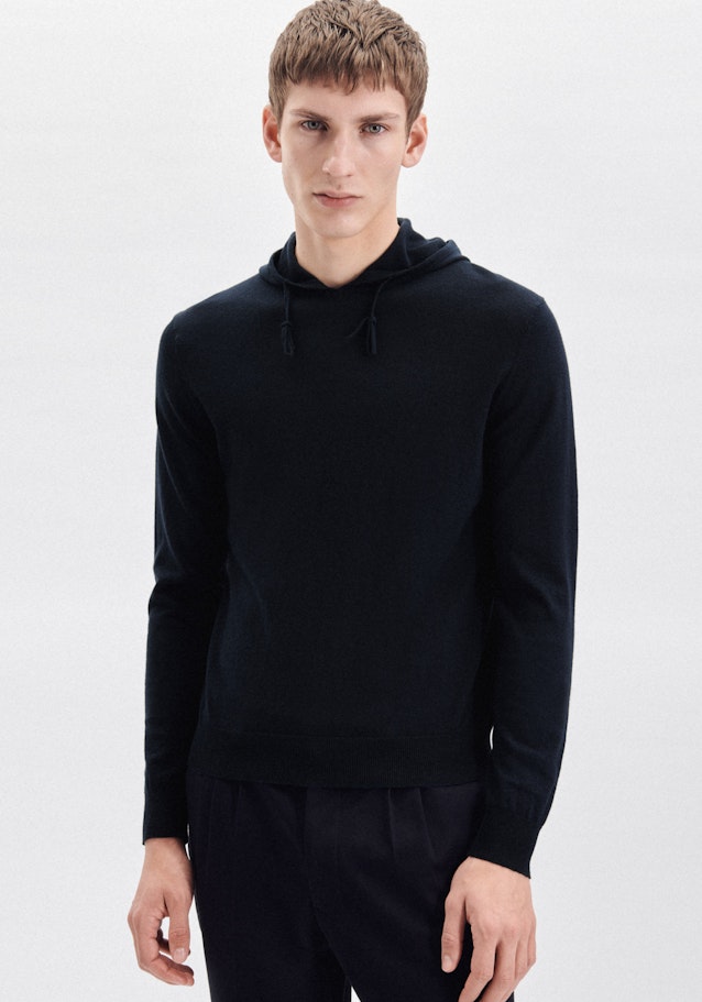 Hood Pullover in Dark Blue | Seidensticker Onlineshop