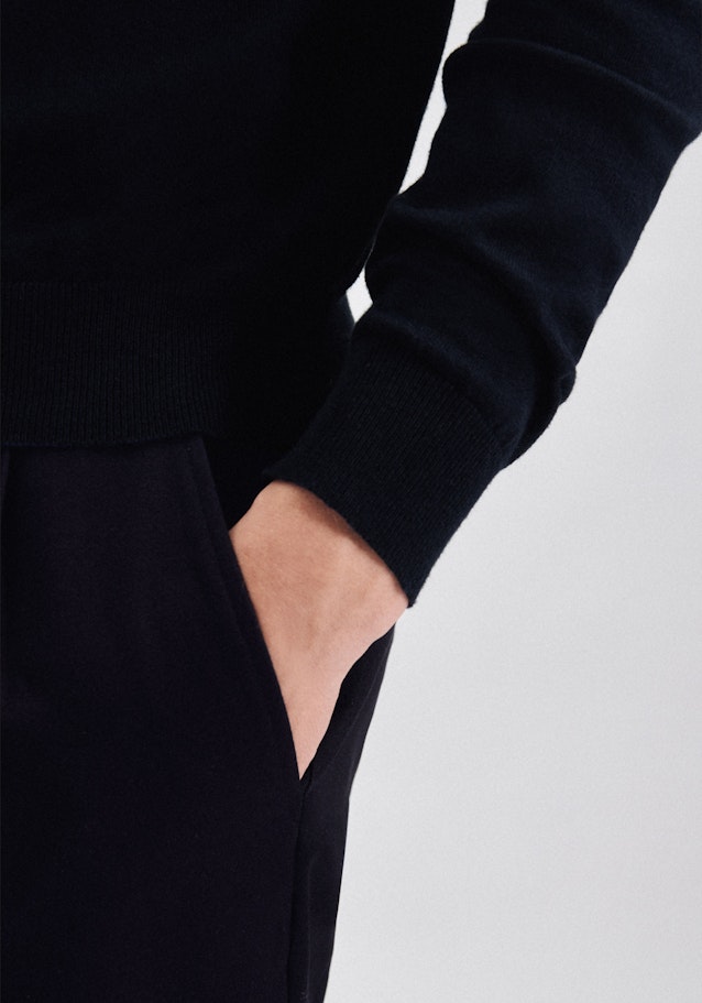 Regular Pullover Uni in Bleu Foncé | Seidensticker Onlineshop