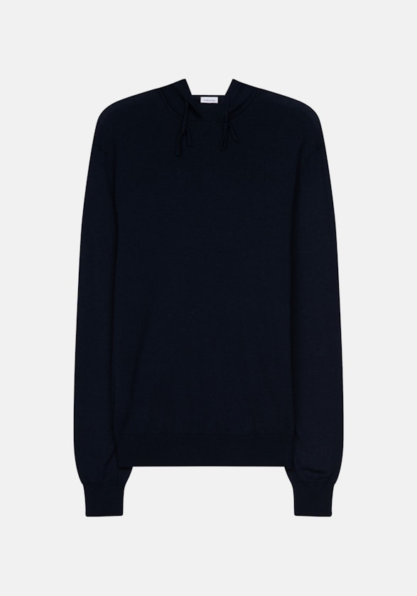 Regular Pullover Uni in Bleu Foncé | Seidensticker Onlineshop