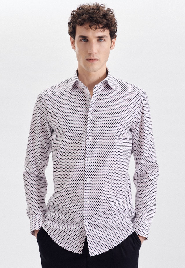 Slim Business Hemd Druck in Rosa/Pink |  Seidensticker Onlineshop