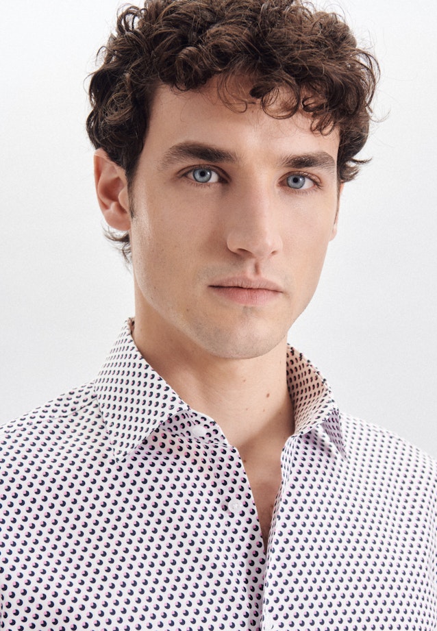 Slim Business Hemd Druck in Rosa/Pink |  Seidensticker Onlineshop