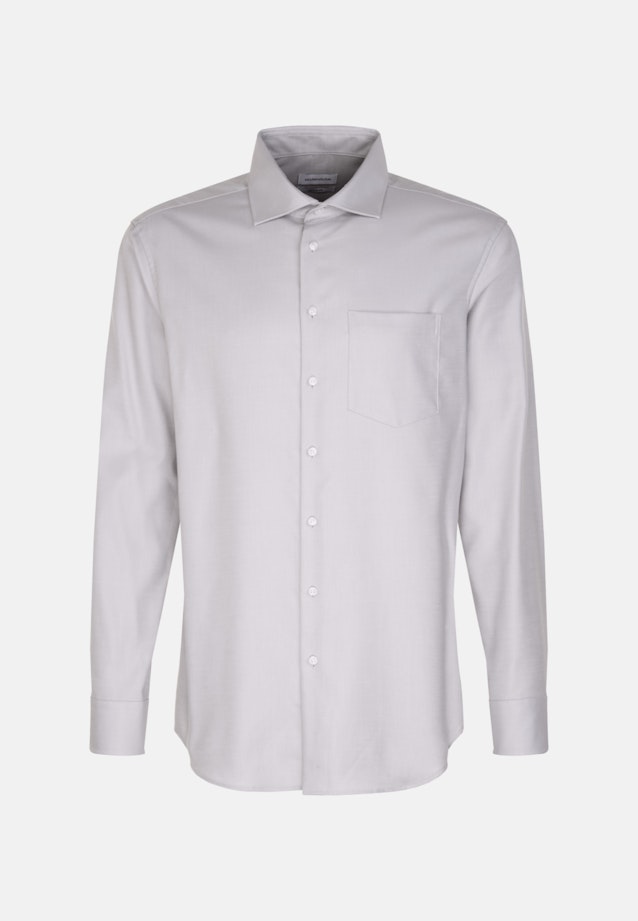 Chemise Business Regular Twill (sergé) Col Kent in Grau |  Seidensticker Onlineshop