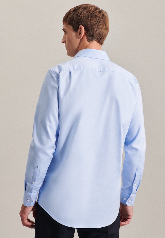 Easy-iron Twill Business Shirt in Regular with Kent-Collar in Light Blue | Seidensticker online shop