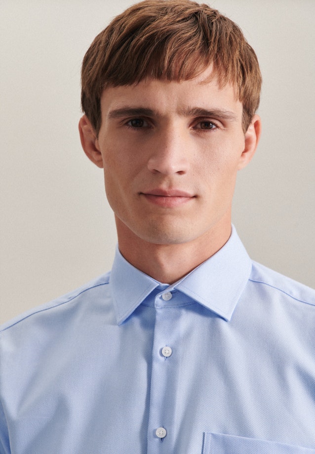 Easy-iron Twill Business Shirt in Regular with Kent-Collar in Light Blue |  Seidensticker Onlineshop