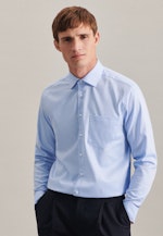 Easy-iron Twill Business Shirt in Regular with Kent-Collar in Light Blue |  Seidensticker Onlineshop