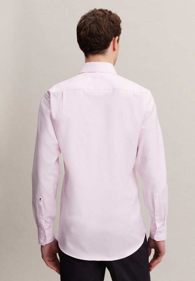 Bügelleichtes Twill Business Hemd in Regular mit Kentkragen in Rosa/Pink | Seidensticker Onlineshop