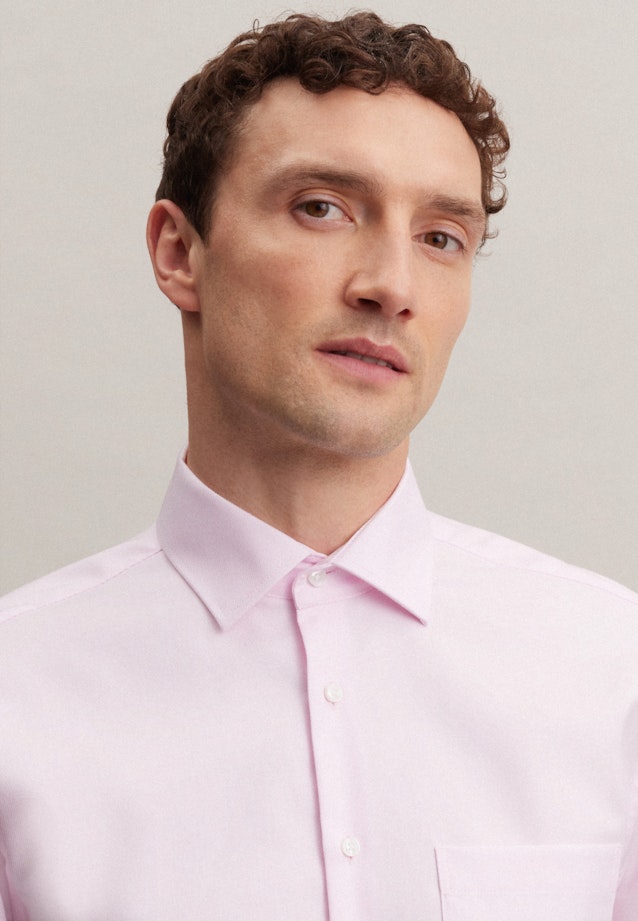 Easy-iron Twill Business Shirt in Regular with Kent-Collar in Pink |  Seidensticker Onlineshop