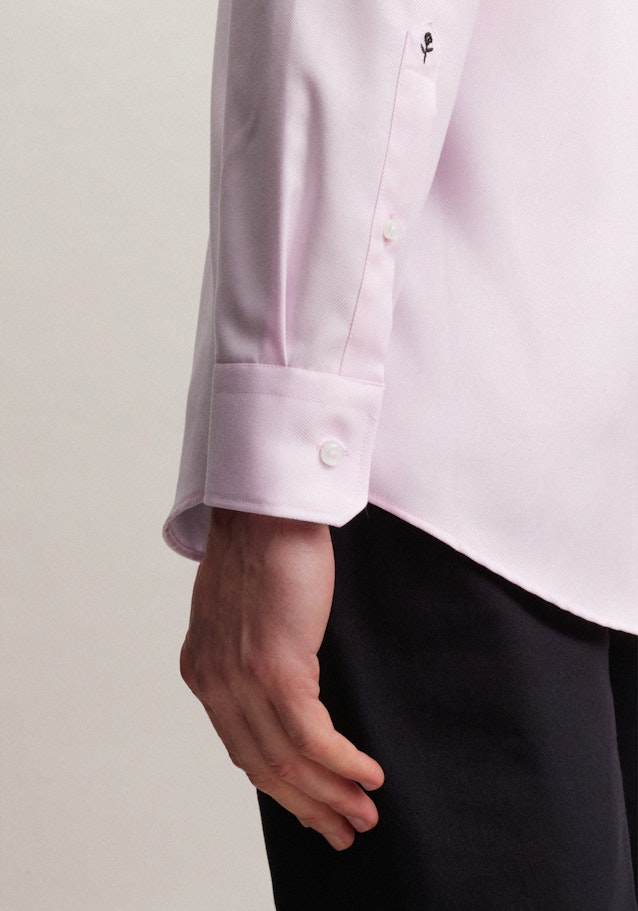 Bügelleichtes Twill Business Hemd in Regular mit Kentkragen in Rosa/Pink |  Seidensticker Onlineshop