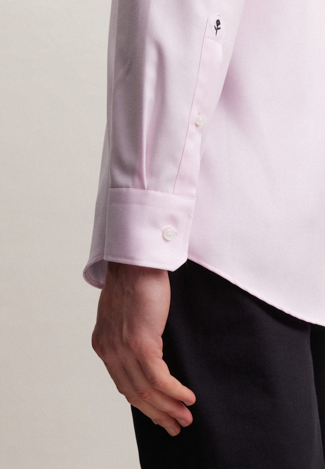 Easy-iron Twill Business overhemd in Regular with Kentkraag in Roze/Pink |  Seidensticker Onlineshop