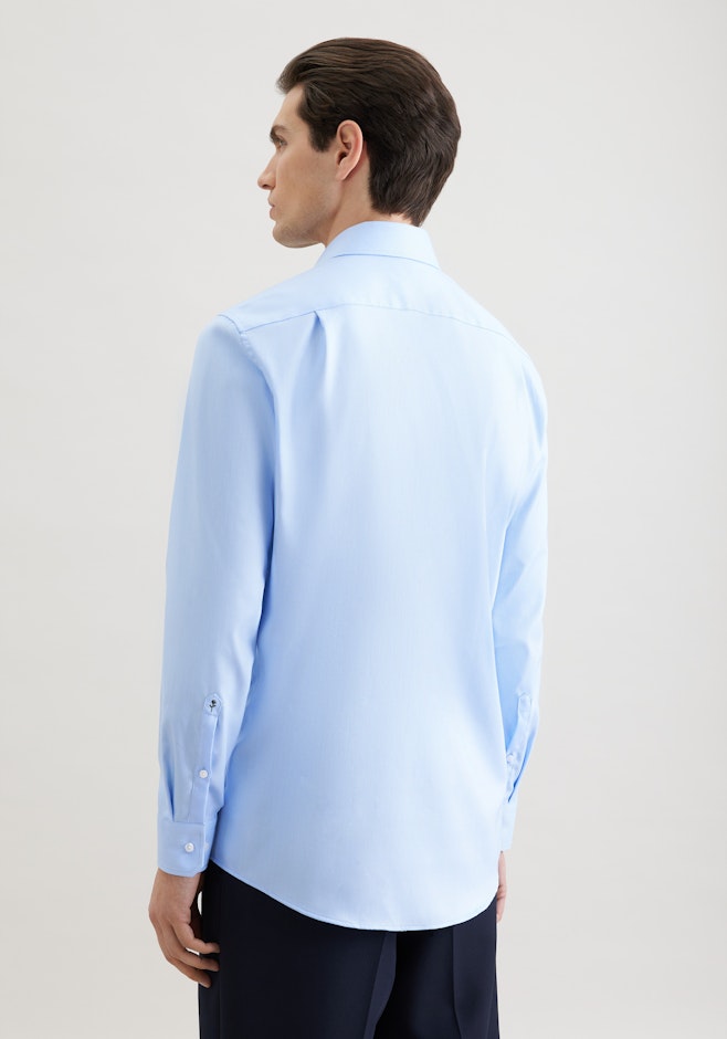 Regular Business Hemd Uni in Mittelblau | Seidensticker Onlineshop