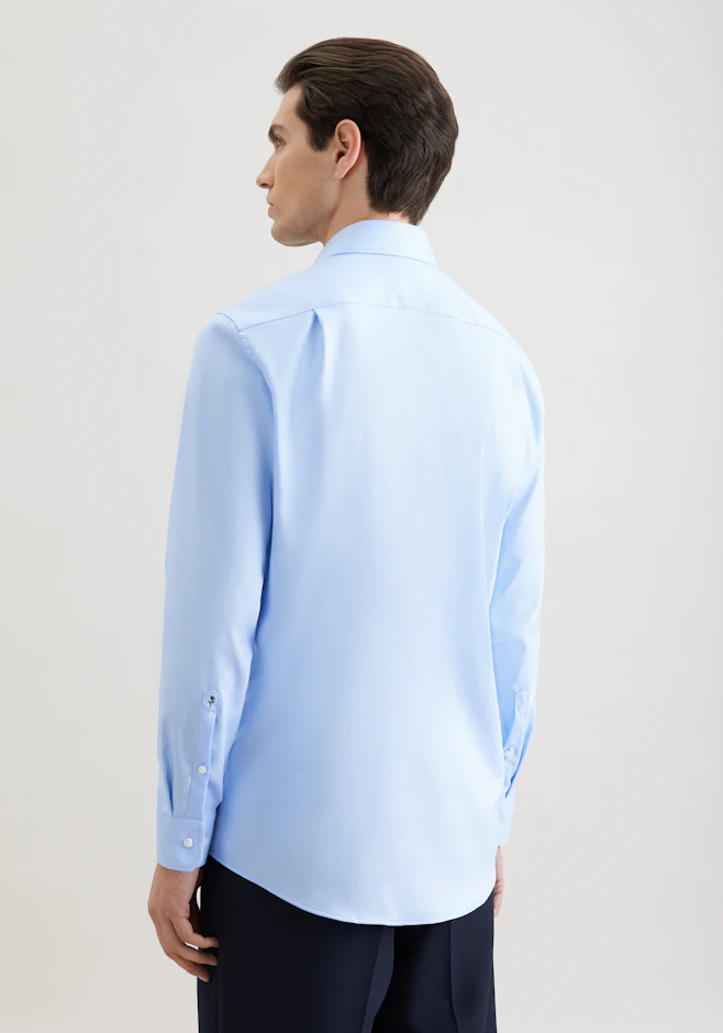 Regular Business Hemd Uni in Mittelblau | Seidensticker Onlineshop