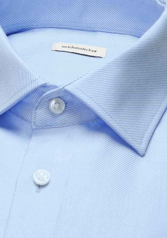 Regular Chemise d'affaires Uni dans Bleu Moyen | Boutique en ligne Seidensticker