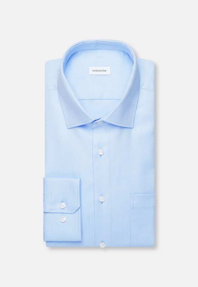 Regular Chemise d'affaires Uni in Bleu Moyen |  Seidensticker Onlineshop
