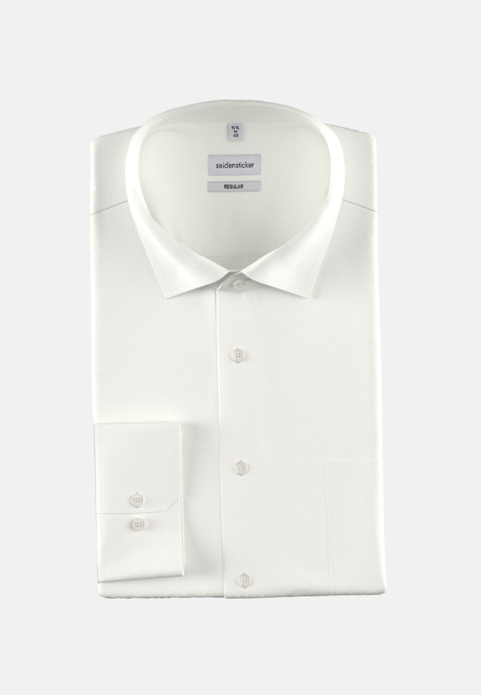 Bügelleichtes Twill Business Hemd in Regular mit Kentkragen in Ecru |  Seidensticker Onlineshop