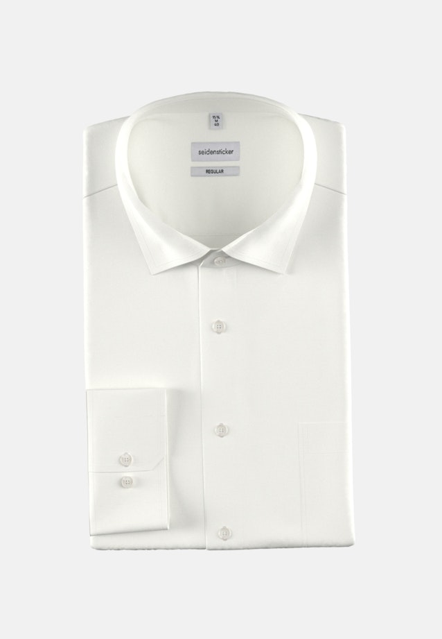 Bügelleichtes Twill Business Hemd in Regular mit Kentkragen in Ecru |  Seidensticker Onlineshop