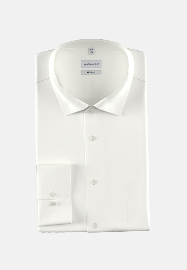 Chemise Business Regular Twill (sergé) Col Kent in Ecru |  Seidensticker Onlineshop