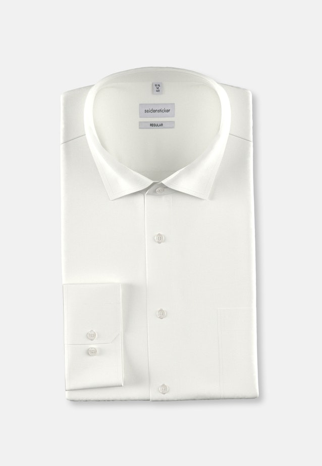 Regular Chemise d'affaires Uni in Ecru |  Seidensticker Onlineshop