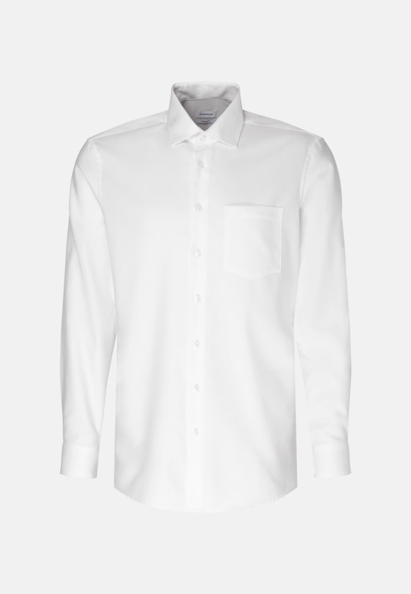 Chemise Business Regular Twill (sergé) Col Kent in Ecru |  Seidensticker Onlineshop