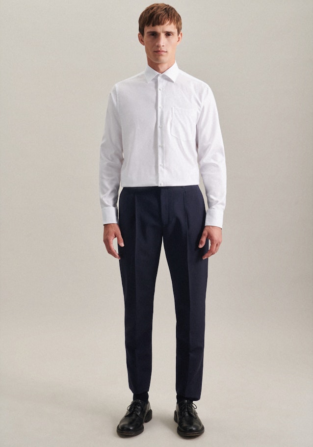 Easy-iron Twill Business Shirt in Regular with Kent-Collar in White |  Seidensticker Onlineshop