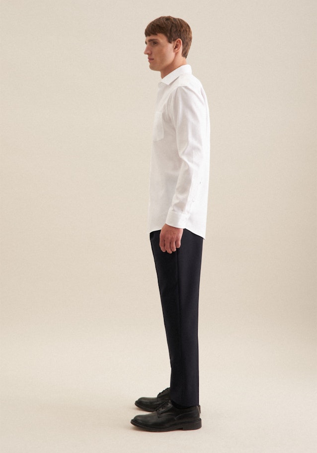 Regular Chemise d'affaires Uni in Blanc | Seidensticker Onlineshop