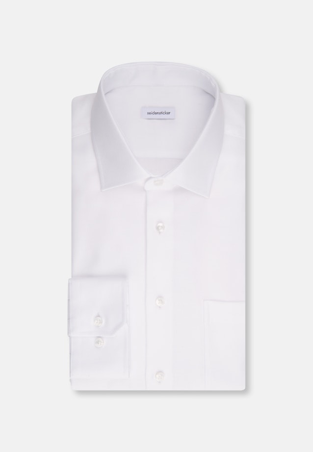 Regular Chemise d'affaires Uni in Blanc |  Seidensticker Onlineshop