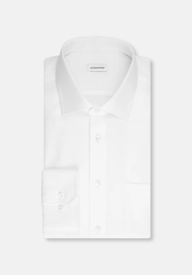 Regular Chemise d'affaires Uni dans Blanc | Boutique en ligne Seidensticker