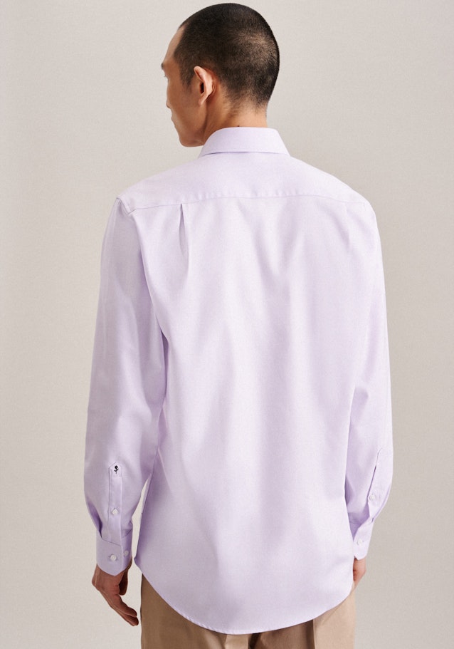 Easy-iron Twill Business Shirt in Regular with Kent-Collar in Purple | Seidensticker Onlineshop