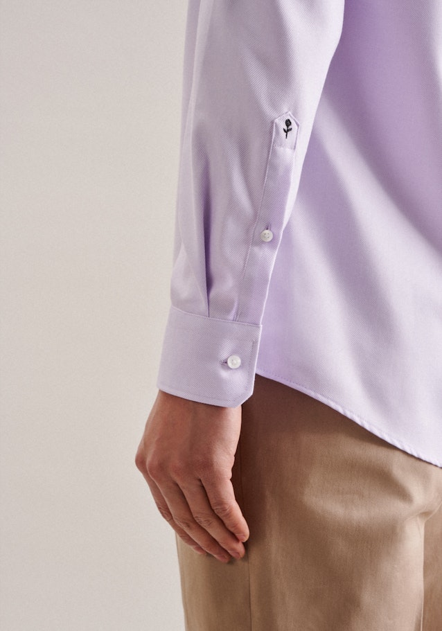 Easy-iron Twill Business Shirt in Regular with Kent-Collar in Purple |  Seidensticker Onlineshop