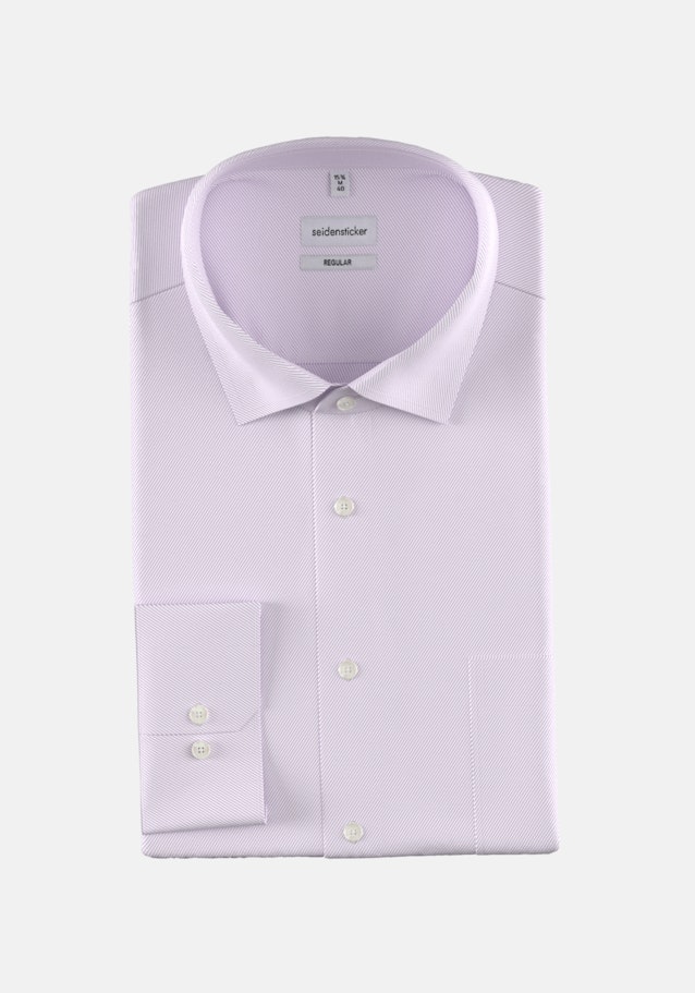 Bügelleichtes Twill Business Hemd in Regular mit Kentkragen in Lila |  Seidensticker Onlineshop