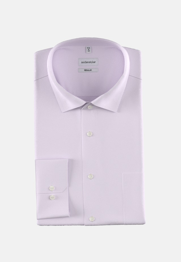 Bügelleichtes Twill Business Hemd in Regular mit Kentkragen in Lila |  Seidensticker Onlineshop