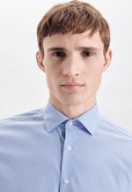 Regular Chemise performance carreaux in Bleu Clair |  Seidensticker Onlineshop