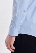 Regular Chemise performance carreaux in Bleu Clair |  Seidensticker Onlineshop