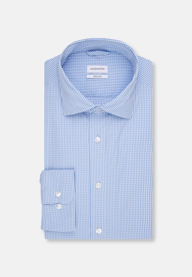 Regular Chemise performance carreaux in Bleu Clair |  Seidensticker Onlineshop