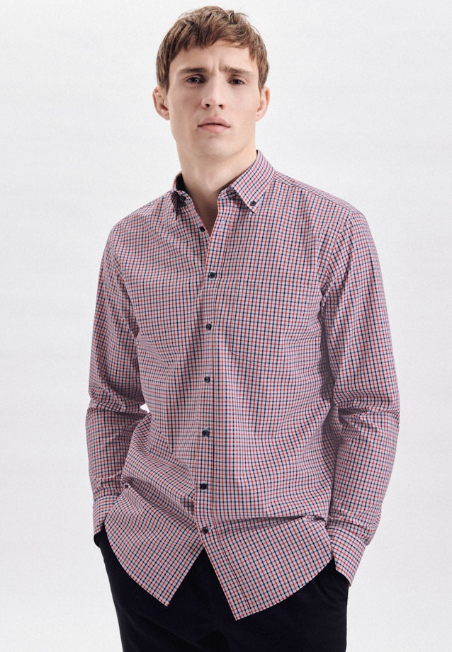 Regular Chemise d'affaires carreaux in Rouge |  Seidensticker Onlineshop