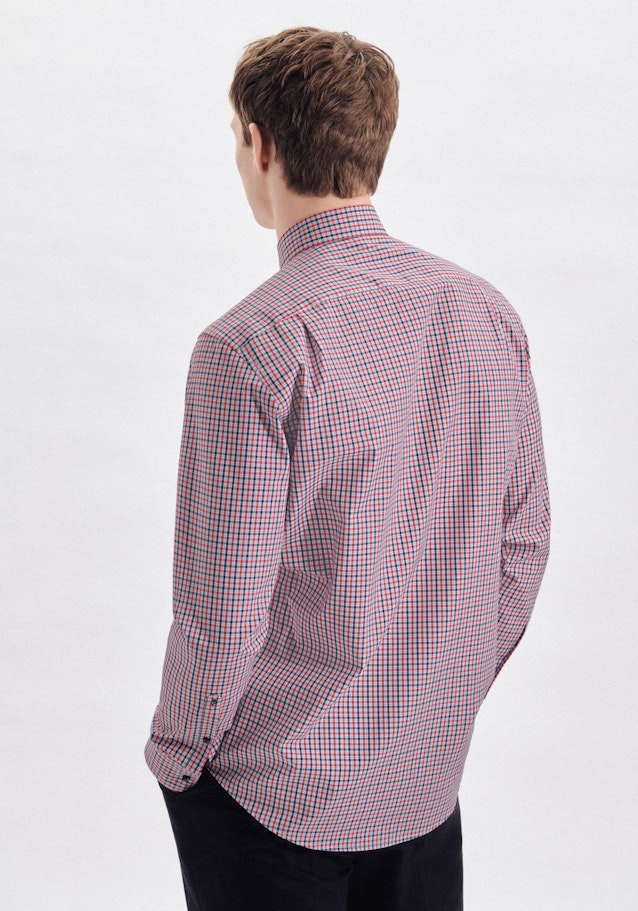 Non-iron Popeline Business overhemd in Regular with Button-Down-Kraag in Rood | Seidensticker Onlineshop