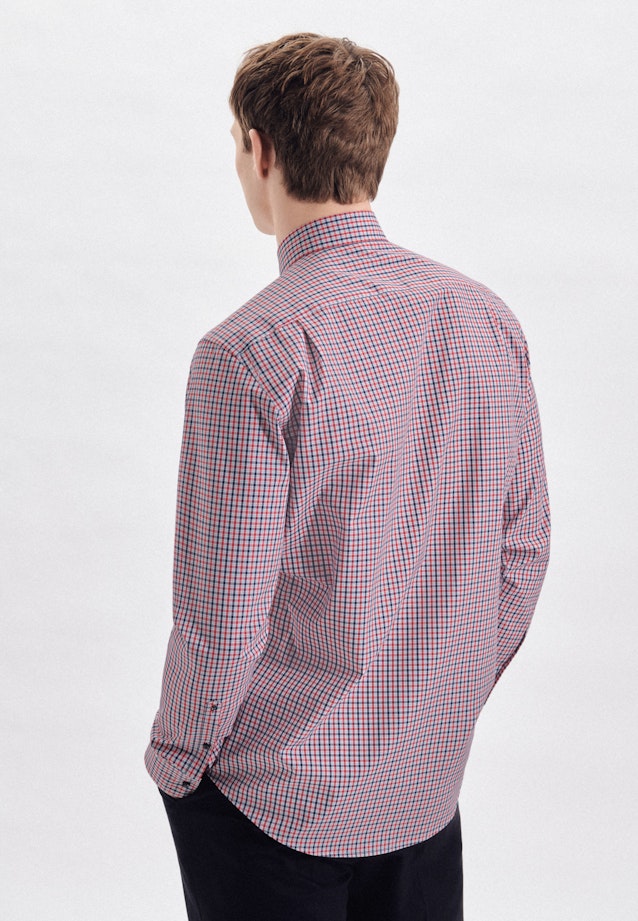 Non-iron Popeline Business overhemd in Regular with Button-Down-Kraag in Rood |  Seidensticker Onlineshop