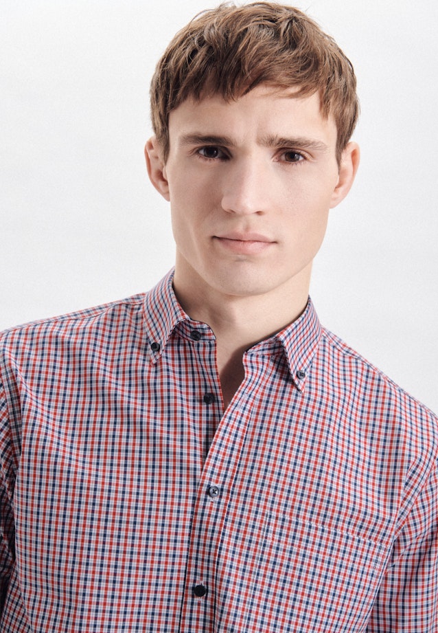 Regular Chemise d'affaires carreaux in Rouge |  Seidensticker Onlineshop