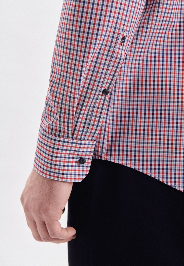 Regular Chemise d'affaires carreaux in Rouge |  Seidensticker Onlineshop